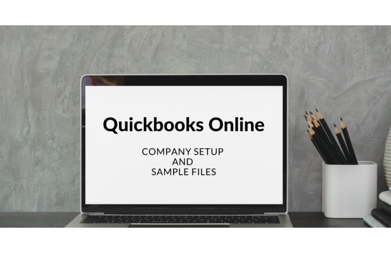 Company file setup on Quickbooks Online.